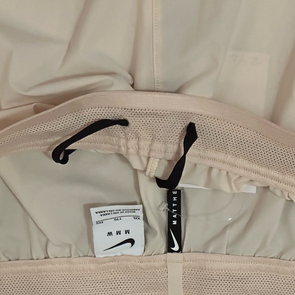 Nike x MMW 2-in-1 Matthew M. Williams Vanilla Cream Microfiber Shorts - Picture 9 of 11